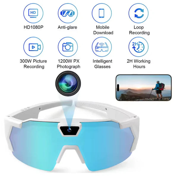 Smart Glasses with Built-in HD Video Camera